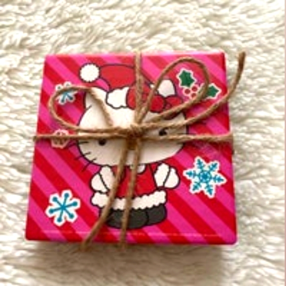 Hello Kitty Holiday Coasters NWT - Picture 3 of 3